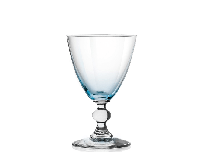 H&h 6x Calici In Vetro Splendor Cielo Per Vino Cl17, Azzurro