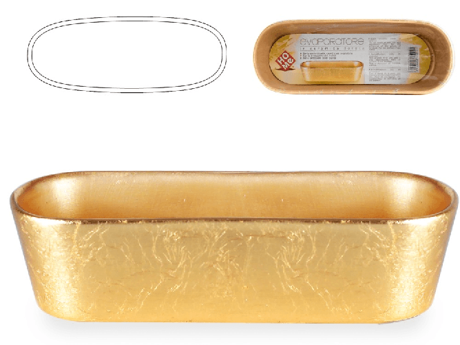 Home 6x Vaschette Evaporatori, Colore Oro, In Ceramica, Home