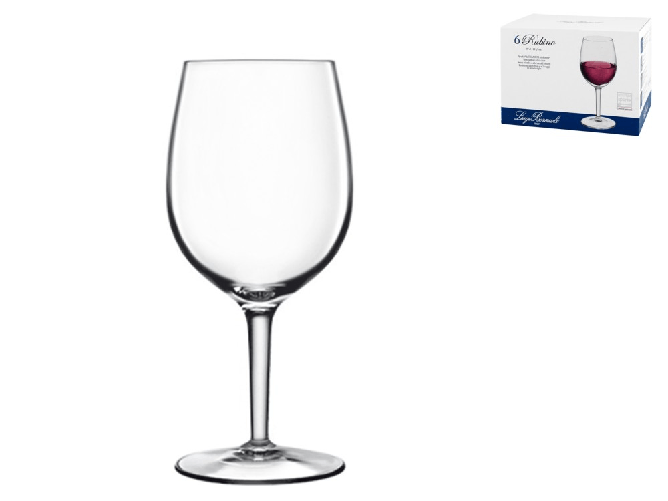 Bormioli Luigi 6x Calici In Vetro Trasparente Rubino Per Vino 37Cl