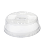 Rotho Copripiatto Per Microonde Cm 28,5 cm , Plastica, Bianco E Trasparente