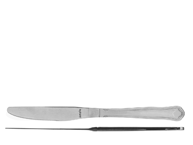 Amefa 6x Coltelli Da Tavola In Acciaio Inox Contour Urfe, Argento
