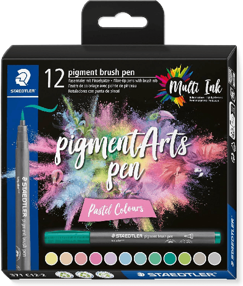 Staedtler-371-Confezione-da-12-Pennarelli-con-Punta-Morbida---Colori-Vividi-e-Brillanti---Non-Ingiallisce-nel-Tempo---Nu