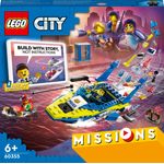 LEGO City 60355 Missioni Investigative della Polizia Marittima, Set di Costruzioni con Avventura Digitale Interattiva