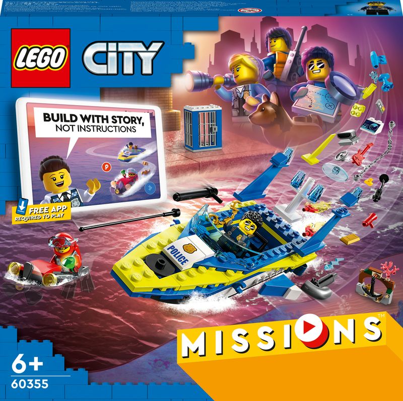 LEGO-City-60355-Missioni-Investigative-della-Polizia-Marittima-Set-di-Costruzioni-con-Avventura-Digitale-Interattiva