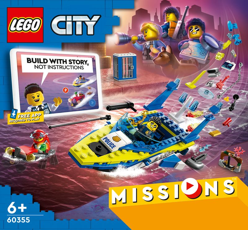 LEGO-City-60355-Missioni-Investigative-della-Polizia-Marittima-Set-di-Costruzioni-con-Avventura-Digitale-Interattiva