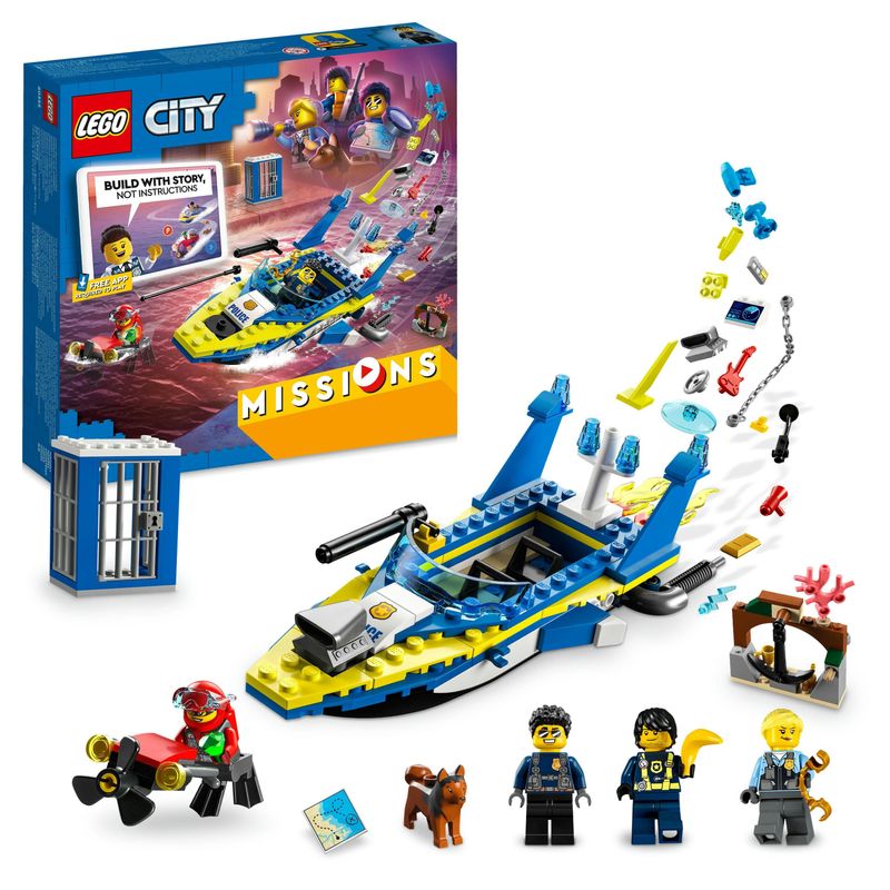 LEGO-City-60355-Missioni-Investigative-della-Polizia-Marittima-Set-di-Costruzioni-con-Avventura-Digitale-Interattiva