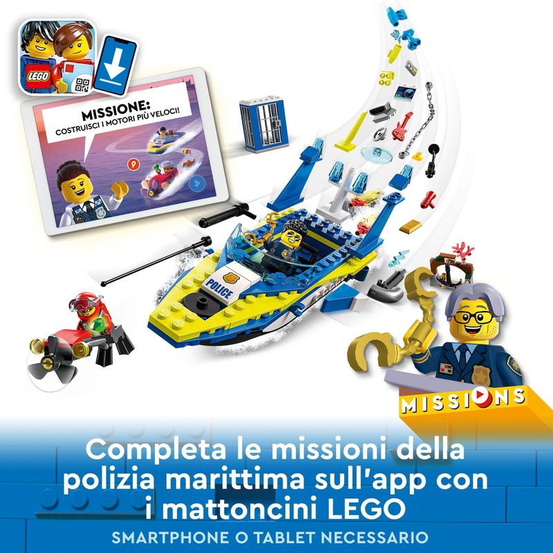 LEGO-City-60355-Missioni-Investigative-della-Polizia-Marittima-Set-di-Costruzioni-con-Avventura-Digitale-Interattiva