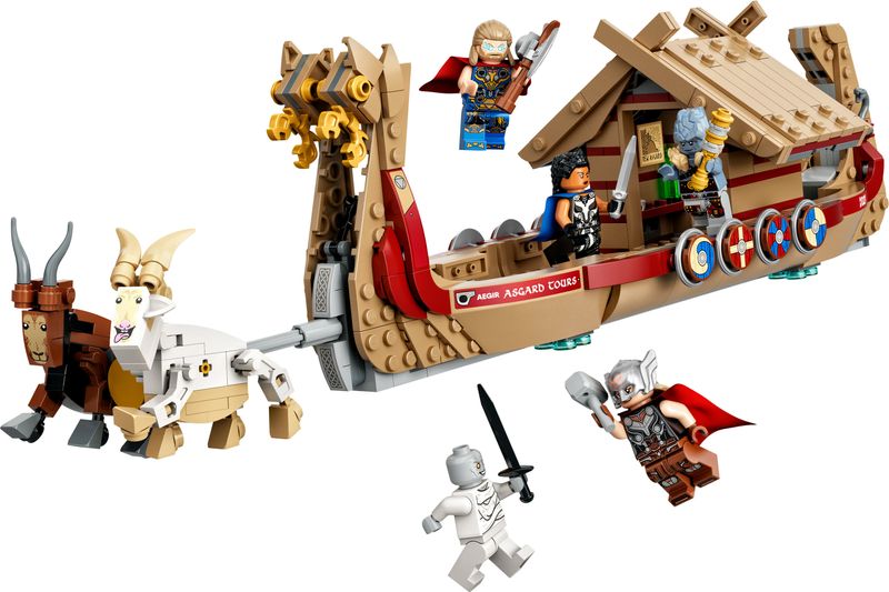 LEGO-Marvel-76208-Drakkar-di-Thor-Giochi-per-Bambini-dai-7-Anni-Set-con-Nave-Giocattolo-da-Costruire-Martello-Stormbreaker