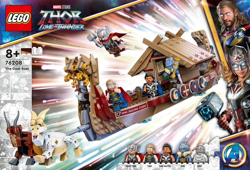 LEGO-Marvel-76208-Drakkar-di-Thor-Giochi-per-Bambini-dai-7-Anni-Set-con-Nave-Giocattolo-da-Costruire-Martello-Stormbreaker