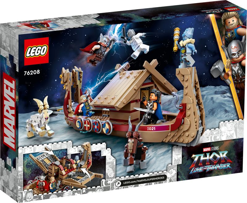 LEGO-Marvel-76208-Drakkar-di-Thor-Giochi-per-Bambini-dai-7-Anni-Set-con-Nave-Giocattolo-da-Costruire-Martello-Stormbreaker