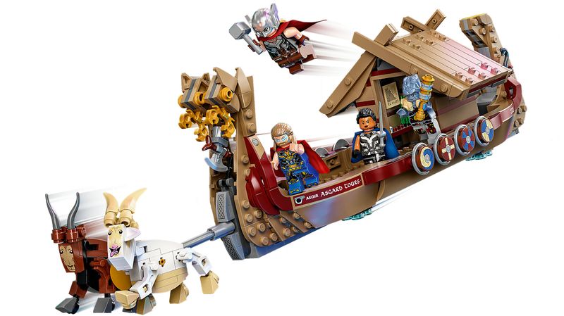 LEGO-Marvel-76208-Drakkar-di-Thor-Giochi-per-Bambini-dai-7-Anni-Set-con-Nave-Giocattolo-da-Costruire-Martello-Stormbreaker