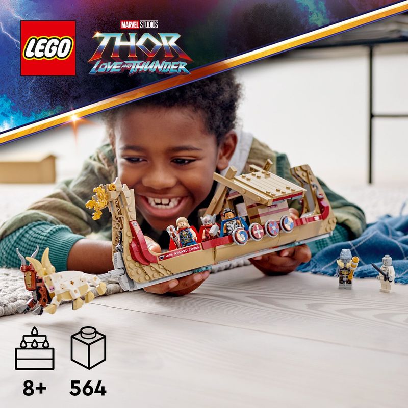 LEGO-Marvel-76208-Drakkar-di-Thor-Giochi-per-Bambini-dai-7-Anni-Set-con-Nave-Giocattolo-da-Costruire-Martello-Stormbreaker