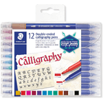 Staedtler Pacchetto Staedtler 3005 di 12 marcatori a doppio tip per calligrafia - Colori di Sortidos