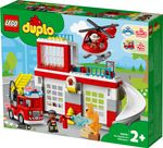 LEGO-DUPLO-10970-Caserma-Dei-Pompieri-ed-Elicottero-Giochi-Creativi-ed-Educativi-per-Bambini-di-2--Anni-Camion-Giocattolo