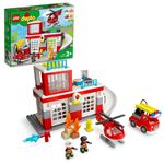 LEGO-DUPLO-10970-Caserma-Dei-Pompieri-ed-Elicottero-Giochi-Creativi-ed-Educativi-per-Bambini-di-2--Anni-Camion-Giocattolo