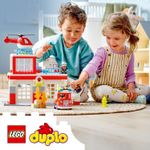 LEGO-DUPLO-10970-Caserma-Dei-Pompieri-ed-Elicottero-Giochi-Creativi-ed-Educativi-per-Bambini-di-2--Anni-Camion-Giocattolo