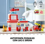 LEGO-DUPLO-10970-Caserma-Dei-Pompieri-ed-Elicottero-Giochi-Creativi-ed-Educativi-per-Bambini-di-2--Anni-Camion-Giocattolo