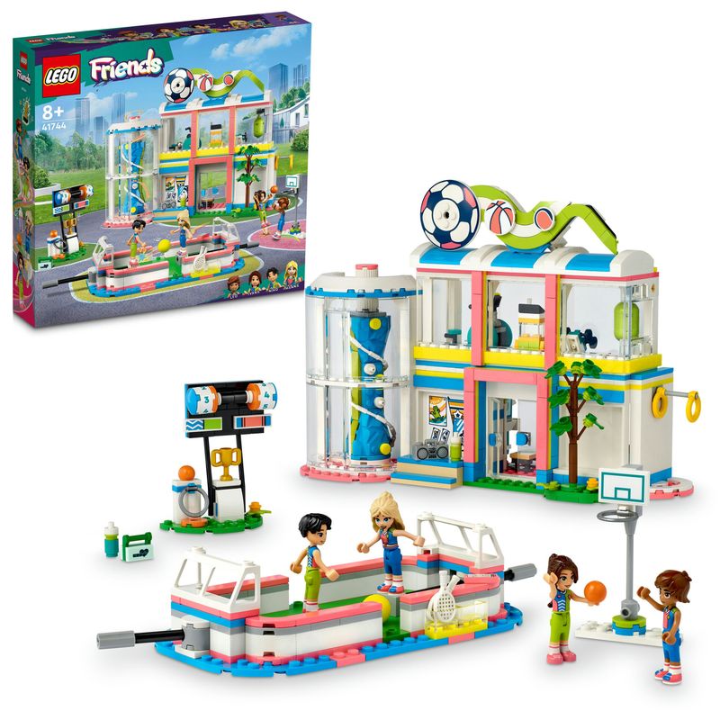 LEGO-Friends-41744-Centro-Sportivo-Gioco-del-Calcio-Basket-Tennis-Parete-da-Arrampicata-e-4-Mini-Bamboline-per-Bambini-8-