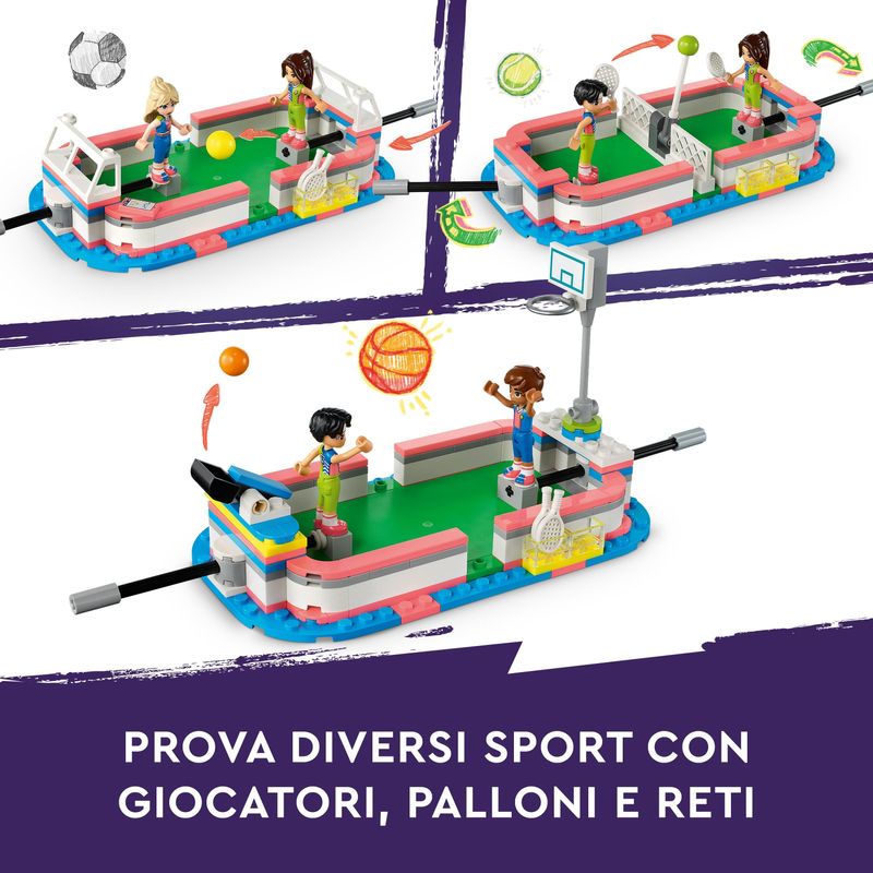 LEGO-Friends-41744-Centro-Sportivo-Gioco-del-Calcio-Basket-Tennis-Parete-da-Arrampicata-e-4-Mini-Bamboline-per-Bambini-8-