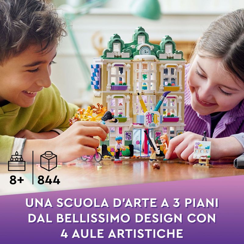 LEGO-Friends-41711-La-Scuola-d’Arte-di-Emma-Casa-delle-Bambole-Mini-Bamboline