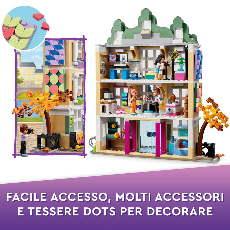 LEGO-Friends-41711-La-Scuola-d’Arte-di-Emma-Casa-delle-Bambole-Mini-Bamboline