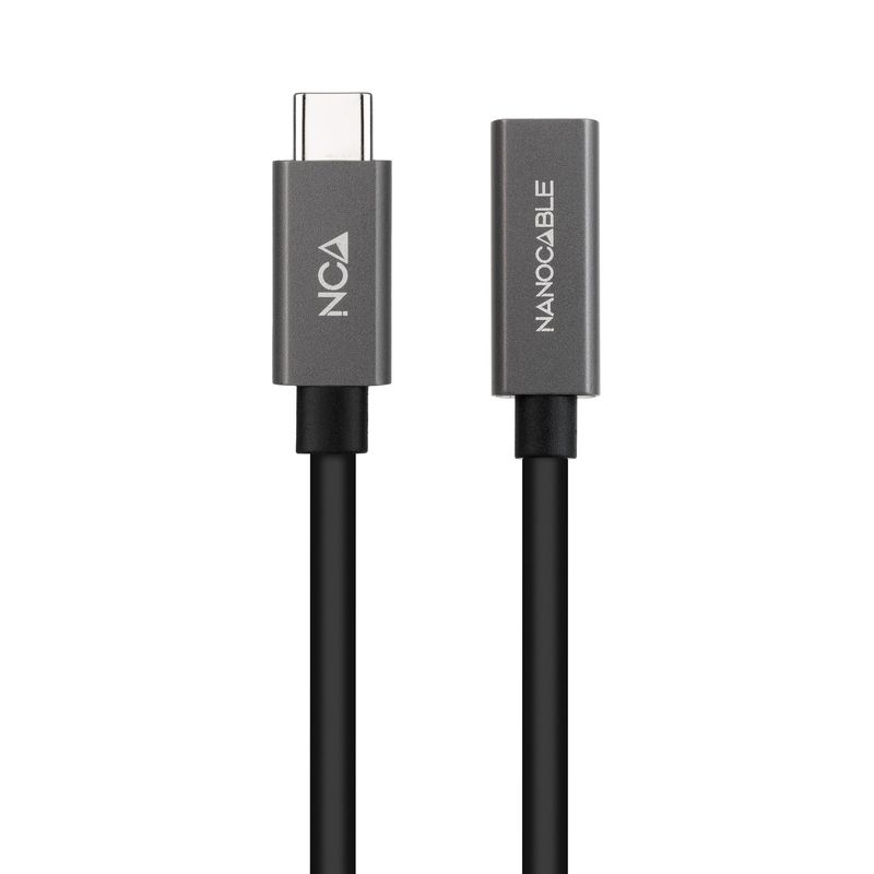 Nanocable-Cable-USB-3.2-Gen2x2-60W-4K-60Hz-USB-C-M-H---0.5m---Color-Negro