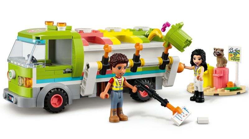 LEGO-Friends-41712-Camion-Riciclaggio-Rifiuti-Mini-Bambolina-Emma-Nettezza-Urbana-Giocattolo-Giochi-per-Bambini-dai-6-Anni