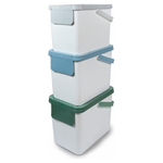 Snips Pattumiera differenziata Snips 010092 set 3 pz sovrapponibili Bianco e