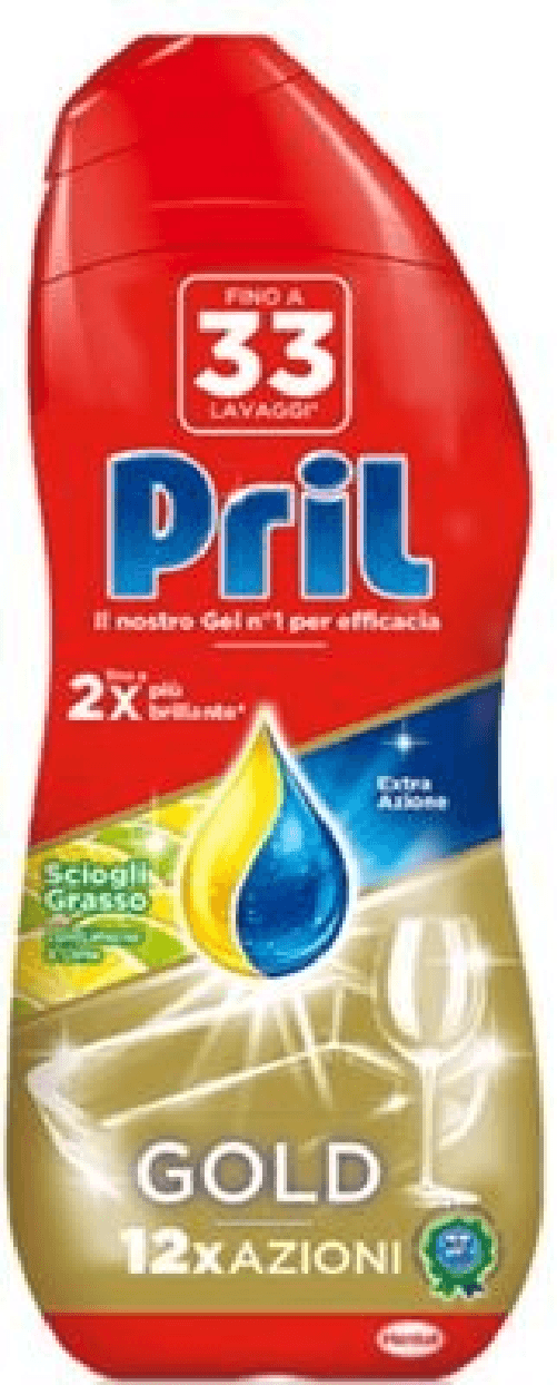 Pril 8x Bundle Pril Gel Ml 540 Sciogligrasso Limone Lavastiglie