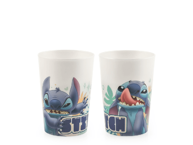 Lulabi Confezione 3 pezzi bimbo Stitch Hawaii in polipropilene decorato. BPA FREE
