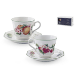 Churchill  6x Tazze Da Tè Victorian Orchard Realizzata In Earthenware Con Piattini Cc220, Multicolore