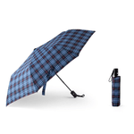 Royal Norfolk Ombrello pieghevole in tessuto idrorepellente, antivento quadro blu cm 100