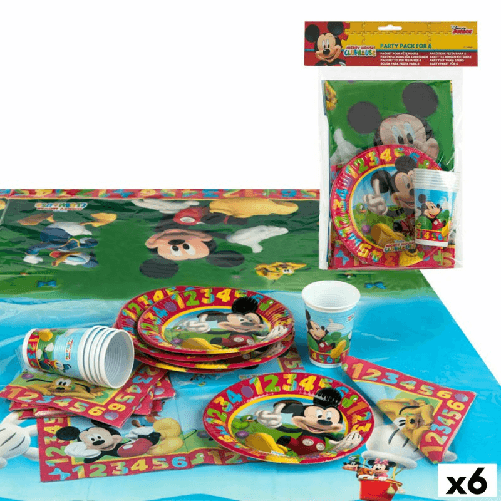 Mickey Mouse Set Articoli per feste Mickey Mouse (6 Unità)
