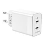 Caricabatterie-Aisens-GAN-45W---2xUSB-C-PD3.0-QC4.0---Bianco