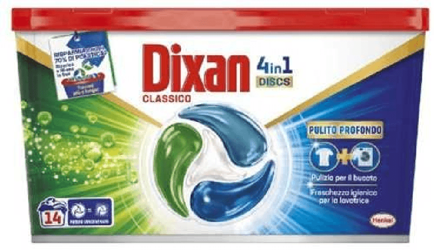 Dixan 8x Bundle Dixan Lavatrice Capsule Discs 14/15 Classic