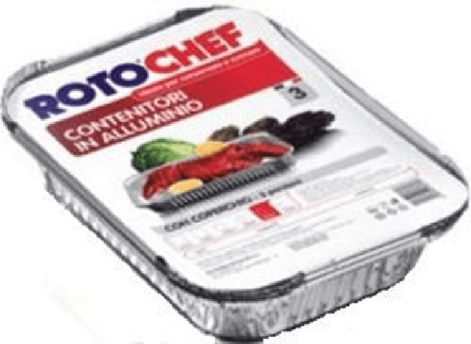 Rotochef 12x Bundle Rotofresh Vaschetta Alluminio Coperchio 3 Porzione X3 Bassa