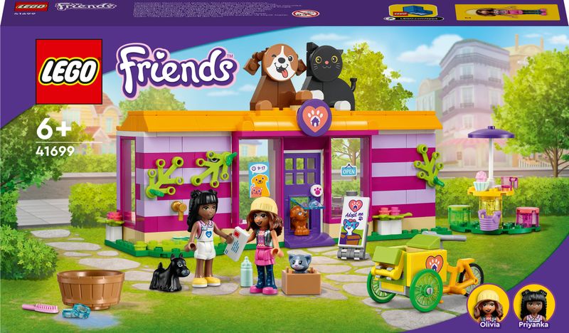 LEGO-Friends-41699-Il-Caffe--di-Adozione-dei-Cuccioli-Parco-Giochi-Animali-Giocattolo-per-Bambini-dai-6-Anni-in-su