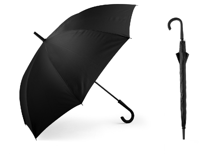 Royal Norfolk Ombrello in tessuto idrorepellente, antivento nero cm 130