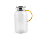 H&h H&amp;H Teiera in vetro bocciardato con filtro in acciaio inox 18/10 lt 1,6.
