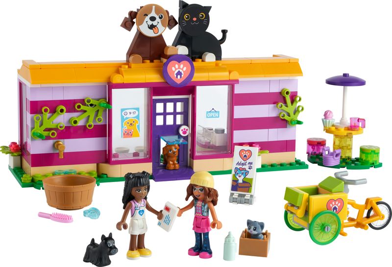 LEGO-Friends-41699-Il-Caffe--di-Adozione-dei-Cuccioli-Parco-Giochi-Animali-Giocattolo-per-Bambini-dai-6-Anni-in-su