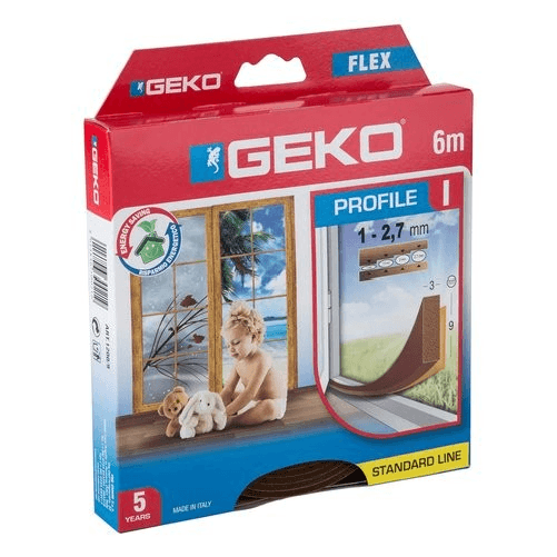 Geko Paraspifferi 9 FLEX guarnizione profilo ad I Marrone