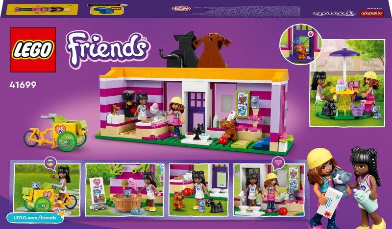 LEGO-Friends-41699-Il-Caffe--di-Adozione-dei-Cuccioli-Parco-Giochi-Animali-Giocattolo-per-Bambini-dai-6-Anni-in-su