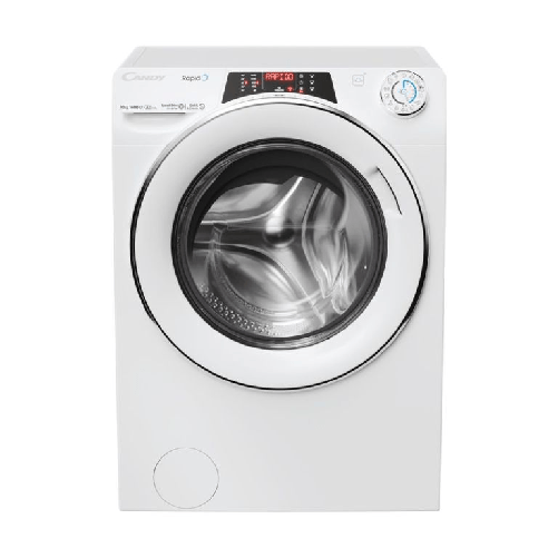 Candy rapidó lavatrice, 10kg, classe a-15%, 1600 giri, bianco, ro 6106dwmc7/1-s