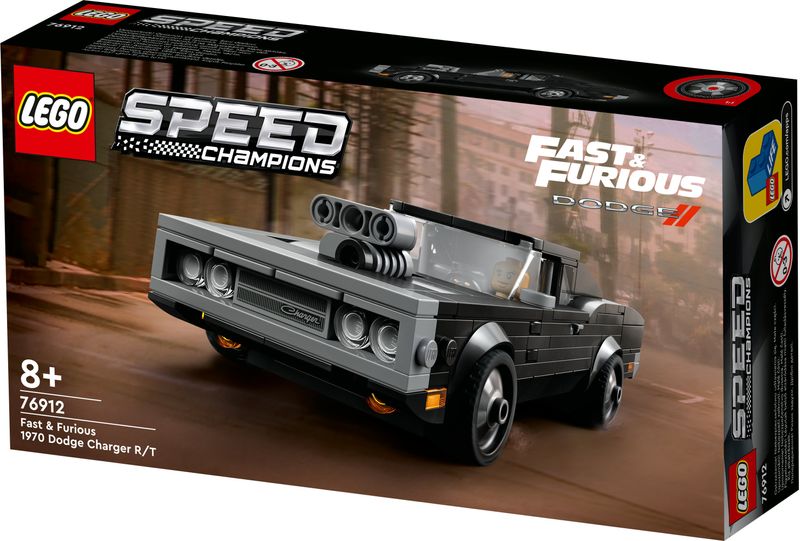 LEGO-Speed-Champions-Fast-and-Furious-1970-Dodge-Charger-R-T-Modellino-di-Auto-Giocattolo-da-Collezione-con-Minifigure-76912