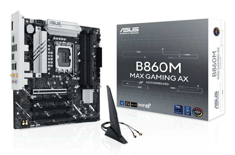 Asus b860m max gaming ax intel b860 lga 1851 (socket v1) micro atx