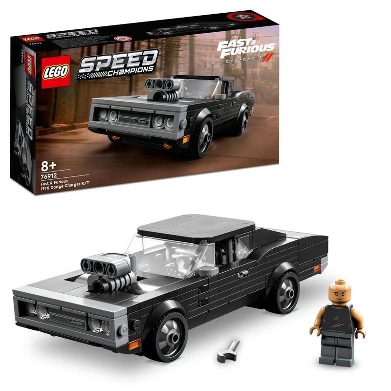 LEGO-Speed-Champions-Fast-and-Furious-1970-Dodge-Charger-R-T-Modellino-di-Auto-Giocattolo-da-Collezione-con-Minifigure-76912