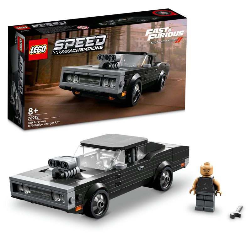 LEGO-Speed-Champions-Fast-and-Furious-1970-Dodge-Charger-R-T-Modellino-di-Auto-Giocattolo-da-Collezione-con-Minifigure-76912