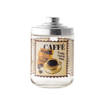 Home 6x Barattoli caffè Home modello kitchen in vetro con tappo in alluminio di capacità cc 800