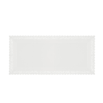 Crazystock Selected Confezione 3 Vassoi Rettangolare Bianco Trinati 36x16