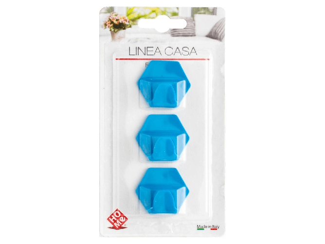 Home 6x Confezione 3 Ganci Adesivi Esagonali 1/3 Home